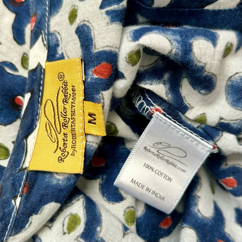 Roberta Roller Rabbit Roberta Freymann Block Print Tunic Size Medium M - Picture 6 of 10